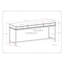 Bureau Mid-Century large - Placage de chêne-529223832