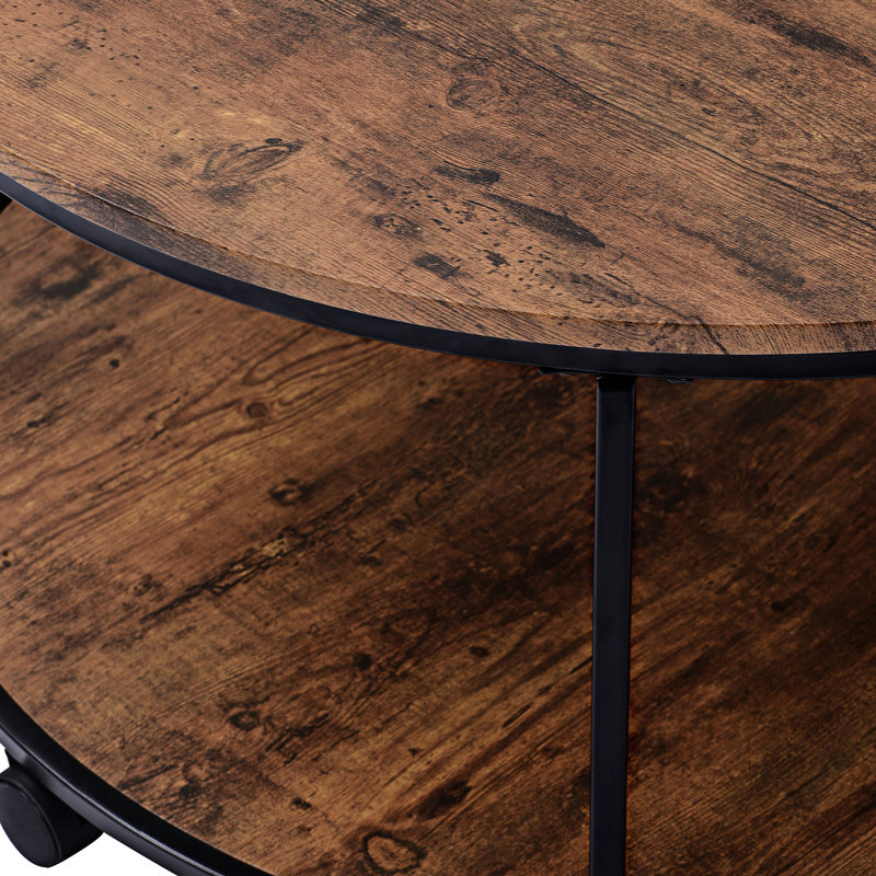 Table basse à roulettes avec rangement