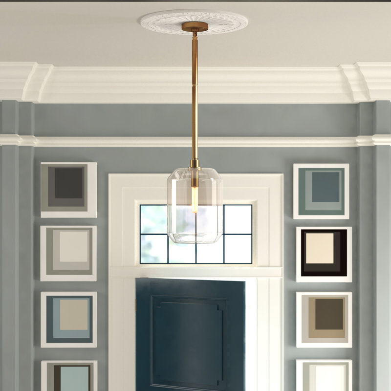 Ralph Lauren Barrett 1 Light Pendant, Natural Brass, 21" H x 13" W x 13" D