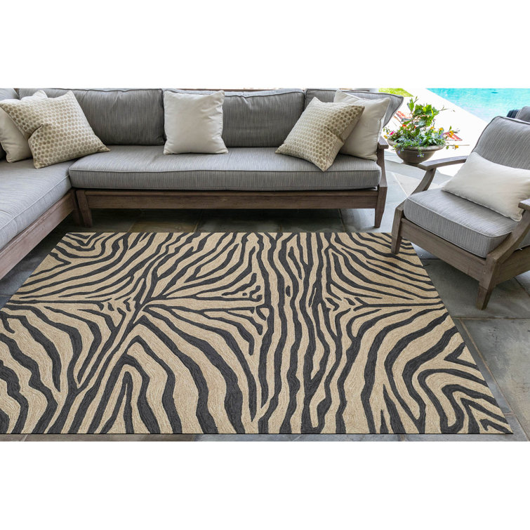 Anavae Hand Tufted Animal Print Indoor / Outdoor Rug