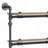 Brantley Oak & Sandy Black Finish Wall Rack With 4 Spacious Shelves, Perfect For Organizing And Displaying Decor