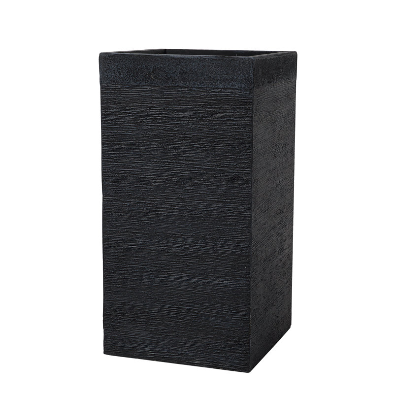 Adlai Pot Planter, Black, 77cm H x 40cm W x 40cm D, 1
