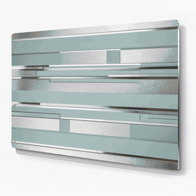 Minimalisme 39, art mural en métal bleu