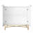 Modern White 2 - Door Accent Cabinet With Tapered Metal Feet, Straight Lines And A Vibe, Raised Diamond Pattern, Elegant Brass Legs, Adjustable Pegs, Fast Build, Adds Style To Office Space Locker