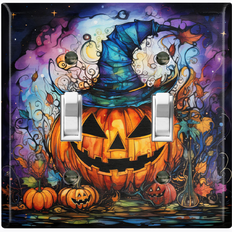 Figurine murale d'Halloween festive et citrouille d'Halloween