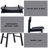 Kaden 5-Piece Wooden Dining Set with Curved Seat