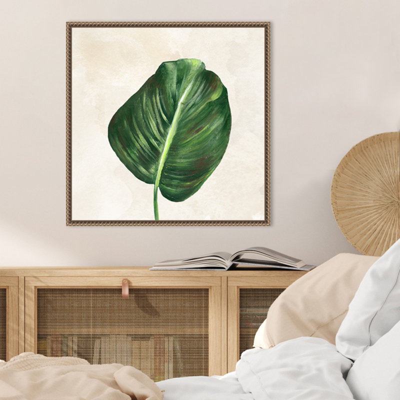 «Tropical Leaves I» par Lee C, reproduction d'art sur toile encadrée, 22" H x 22" W