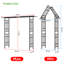 Arche de jardin en métal avec largeur réglable l 42,52 po x l 78,15 po supportant les arches de rose pour l'extérieur - noir