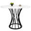 Round Metal Base Dining Table-1221045416