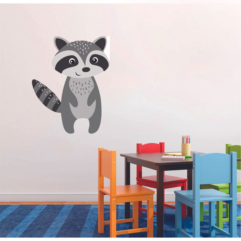 Adhésif décoratif mignon bébé raton laveur, H 30 po x l 15 po