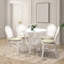 Chaise d'appoint Darle Denver Dining en rotin naturel tressé à la main avec coussin crème-1898239076-1880338422