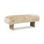 Banc d'appoint rectangulaire en fourrure de mouton Leda
