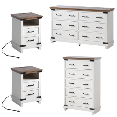  Quan 4 Piece Farmhouse Bedroom Set
