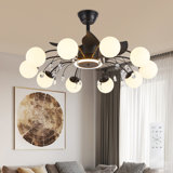 39.4" Bladeless Ceiling Fan with Remote and 10 lights