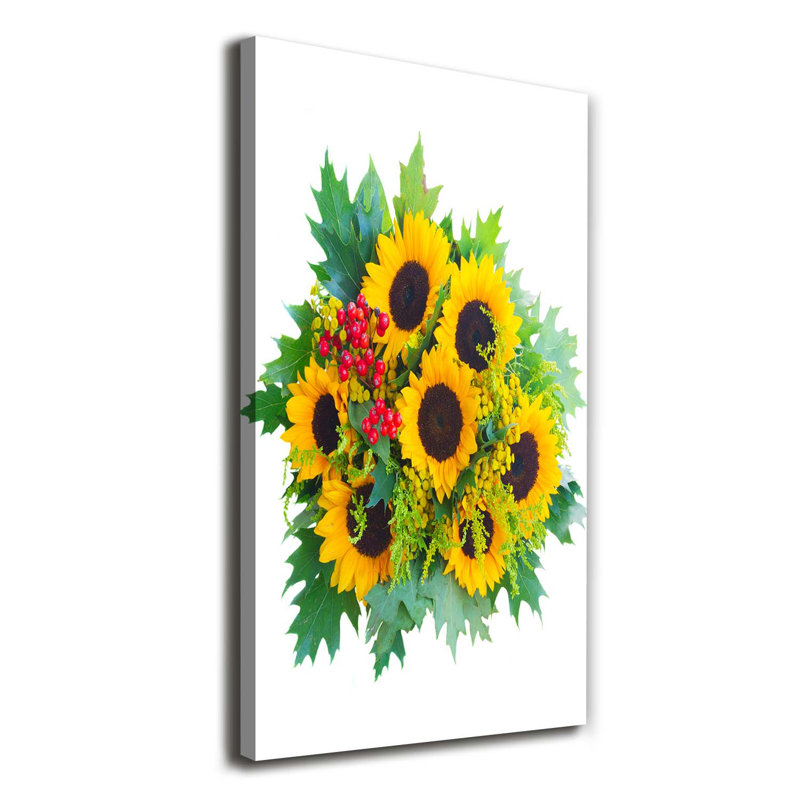 Bouquet Of Sunflowers - Wrapped Canvas Print