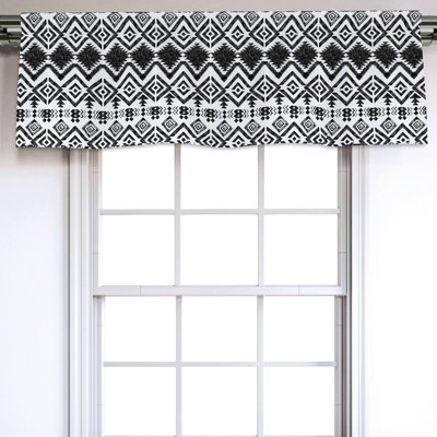 Sateen Chevron Ruffled Window Valance