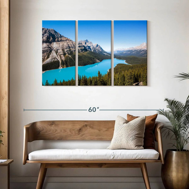 Alamar, aigue-marine, lac Peyto, H 28 po x l 45 po