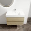 Meuble-lavabo mural avec lavabo en résine