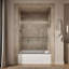 Levity Plus Less Sliding Bath Door, 61-9/16 In. H X 56-5/8 - 59-5/8 In. W, With 3/8 In.-Thick Crystal Clear Glass-74555795