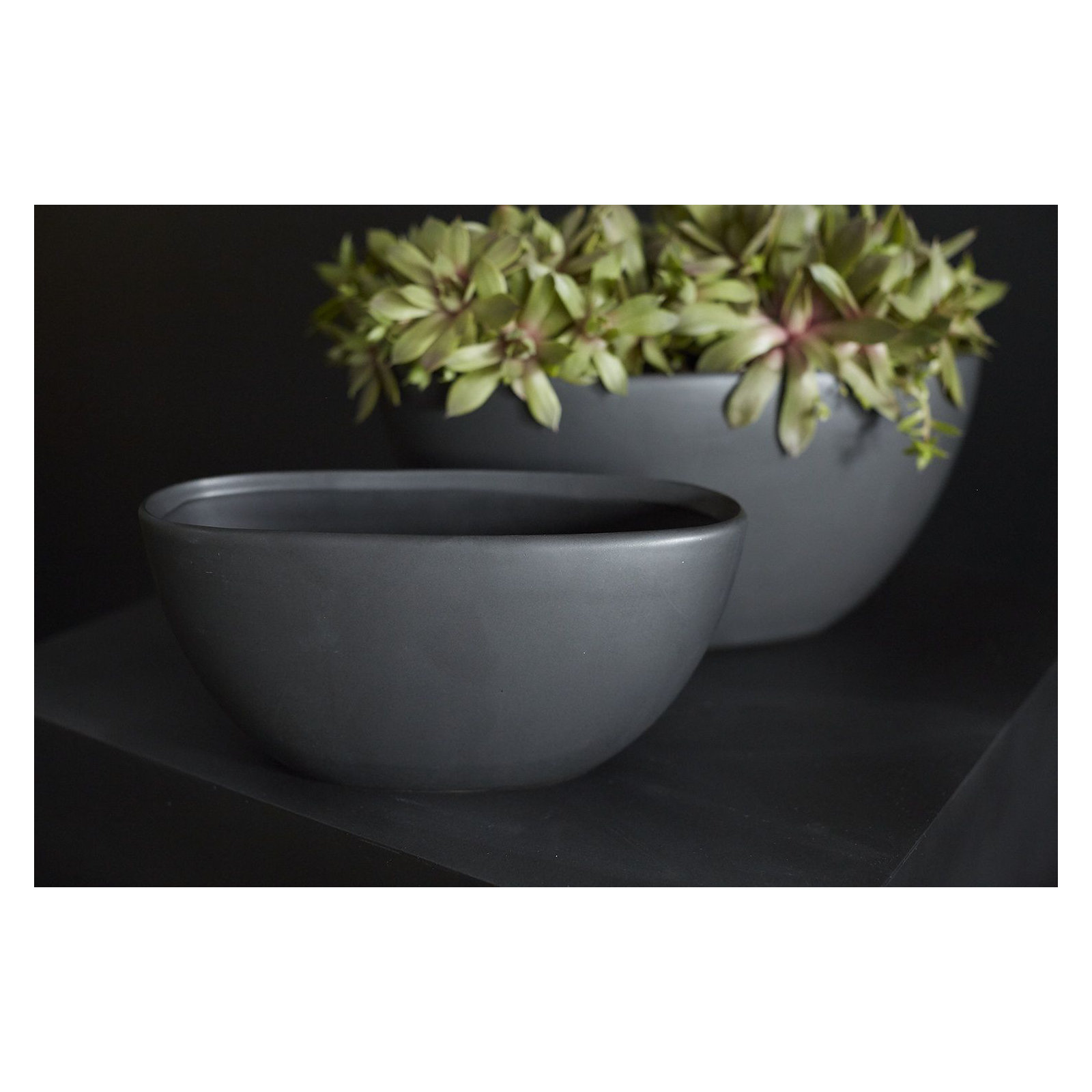 5.25'' Handmade Ceramic Table Vase, Black