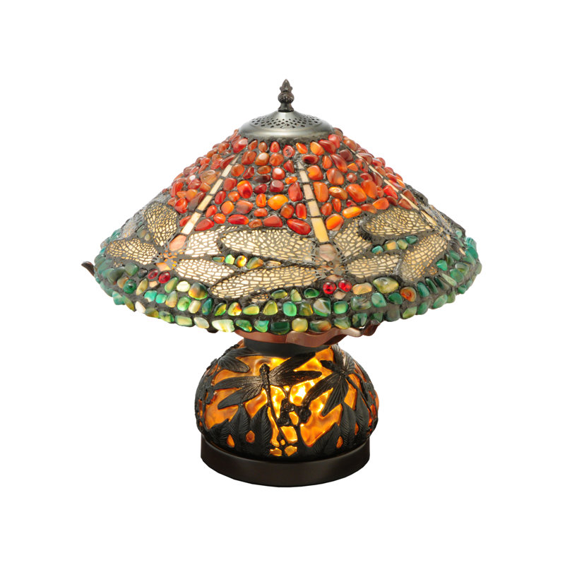 Dragonfly Polished Agata 16.5" Table Lamp