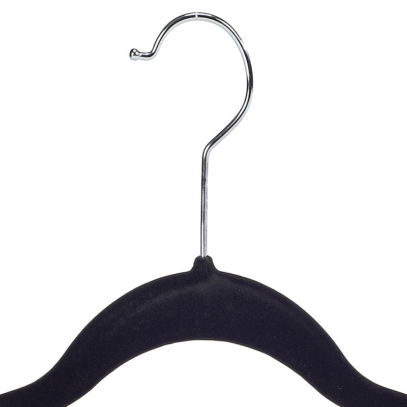 Cintre standard en velours antidérapant Luegenia, Noir