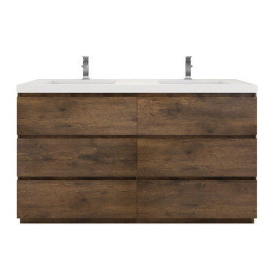 Ensemble de meuble-lavabo double 60 po Ferrante