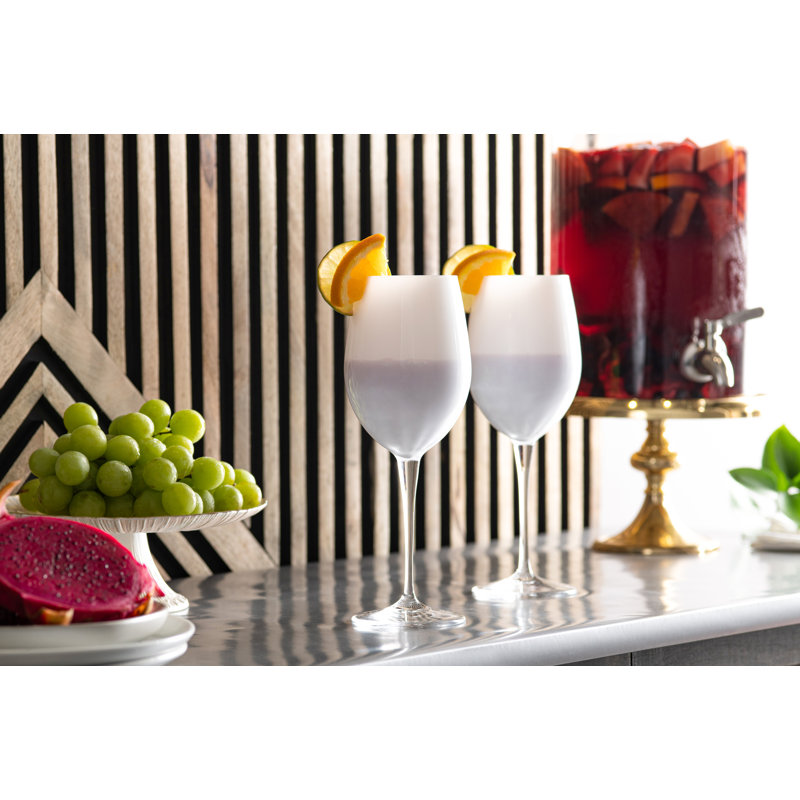 6 pièces 11 oz. Ensemble de verres à vin blanc sans plomb, Transparent, 14