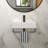 21"X12" Wall-Mounted Rectangular Ceramic Bathroom Sink