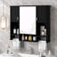 Armoire de rangement murale de salle de bain 35 "x 28" avec miroir-942010858