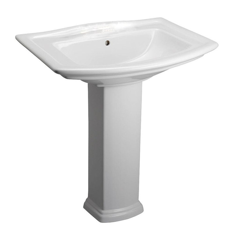 Darby Home Co Gaynell 16.5'' White Vitreous China Rectangular Bathroom Sink with Overflow, 4" Centerset