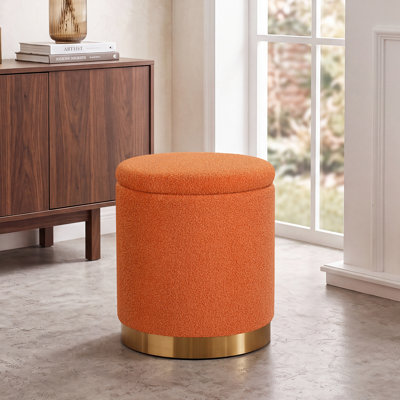 Gergina 15" W Teddy Cylinder Storage Ottoman