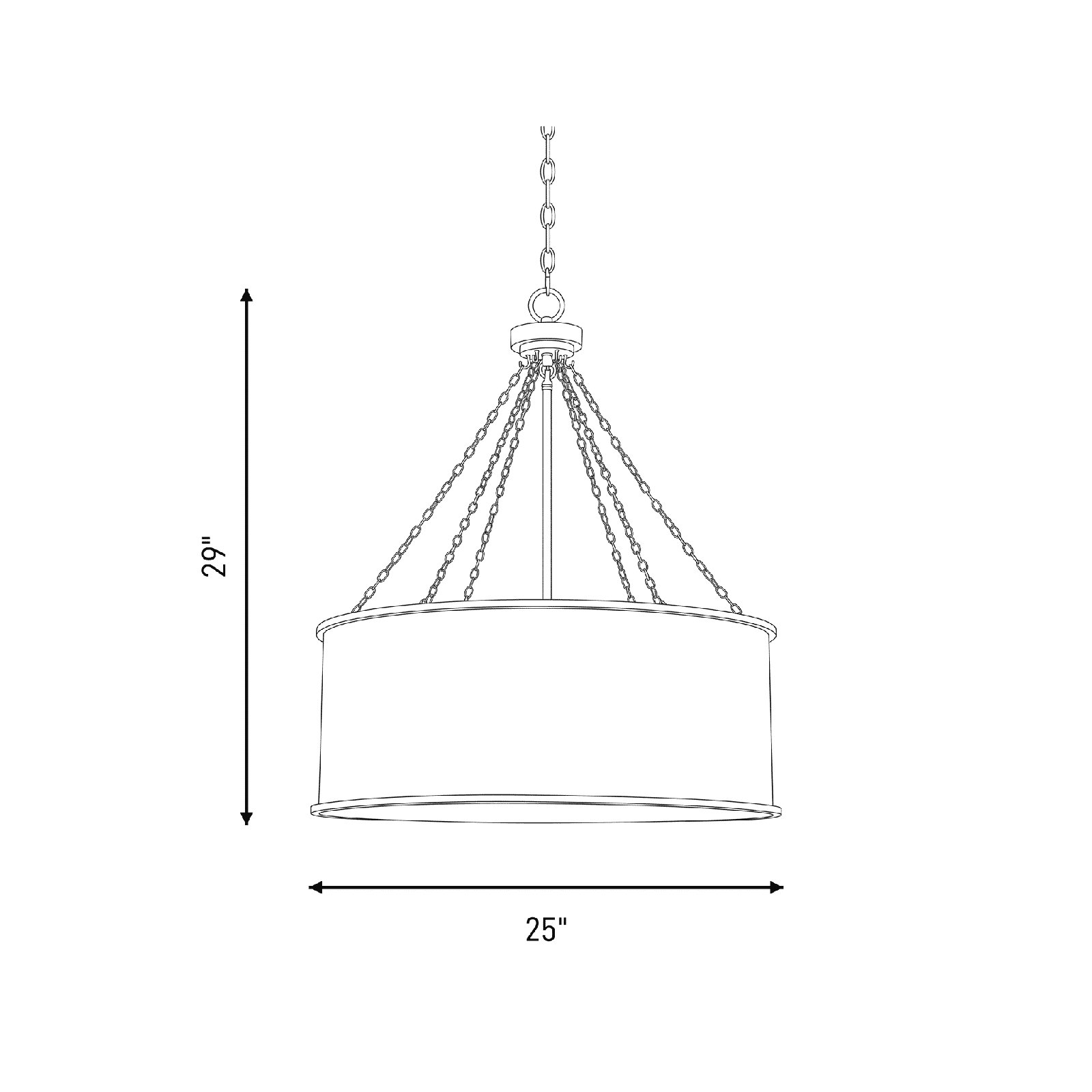 Soho 6-Light Chandelier, Silver Patina