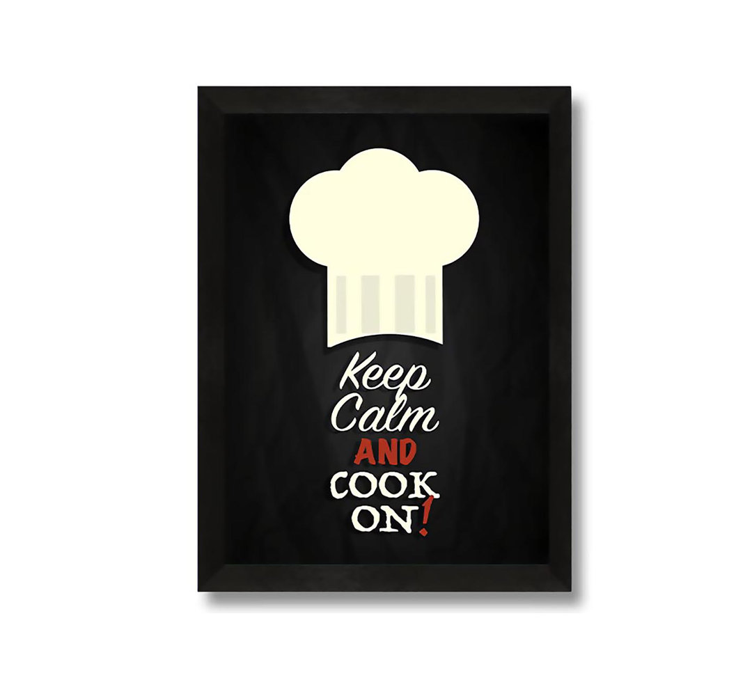 Gerahmtes Leinwandbild Keep Calm and Cook on