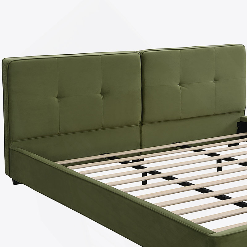 Velours vert olive