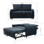 Upholstered 57.48 " Linen Sofa Bed