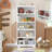 5-Tier Farmhouse Bookcase with Adjustable Shelves, Floor Standing Open Display Storage Rack, Anti-Slip Design-522821312-522821373