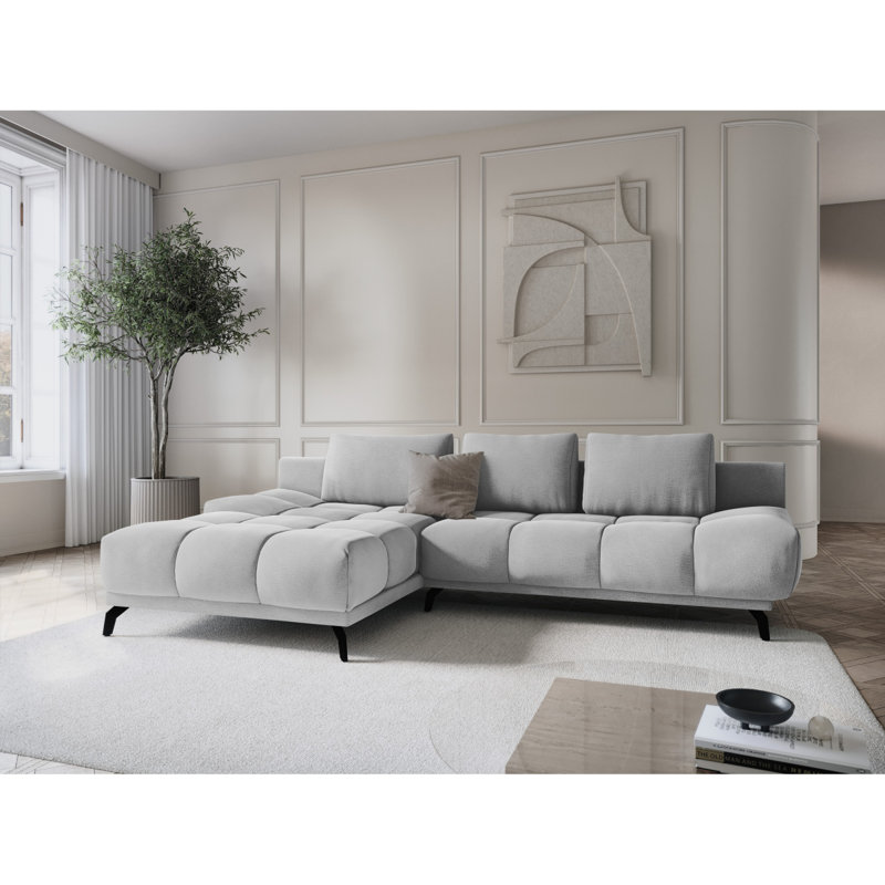 Cuthrell 5 Seater Sofa Bed, Light Grey, Left Hand Facing