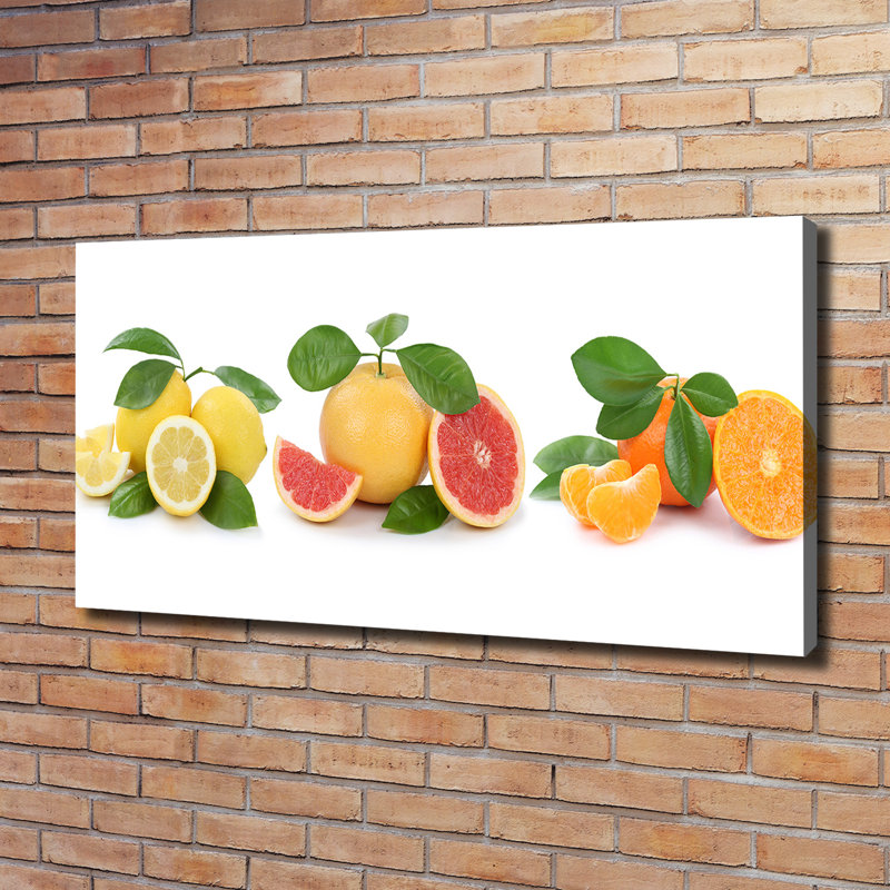Citrus Fruits - Wrapped Canvas Print, 60cm H X 120cm W