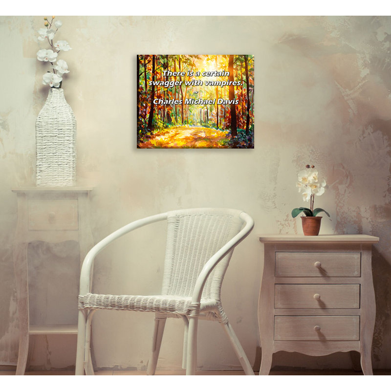Trinx Gallery Wrapped Canvas By Charles Michael Davis: "There is a certain swagger with vampi, 13" H x 18" W