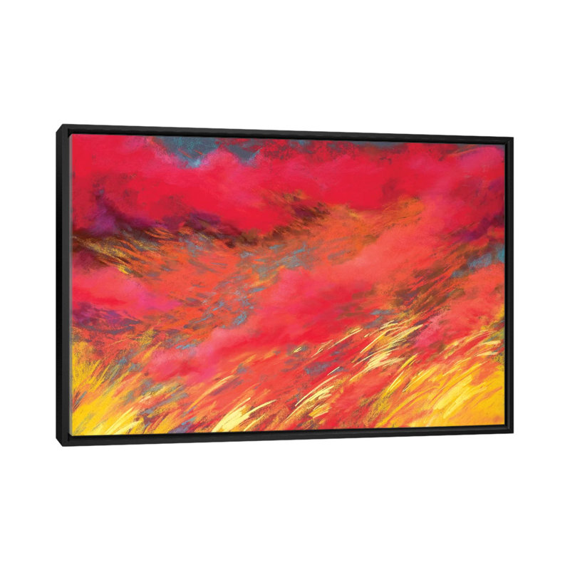 «Hot Days Long Nights», reproduction sur toile, H 18 po x l 26 po x P 1,5 po, Toile avec cadre noir, Pas de tapis