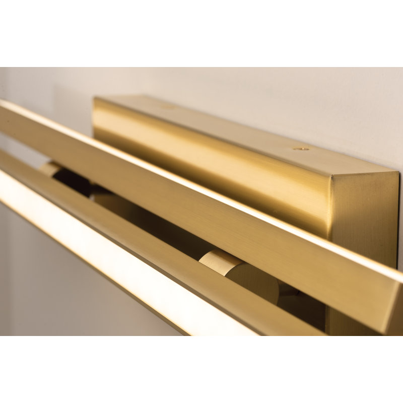 Indra 36" Satin Brass Dimmable LED Vanity Light