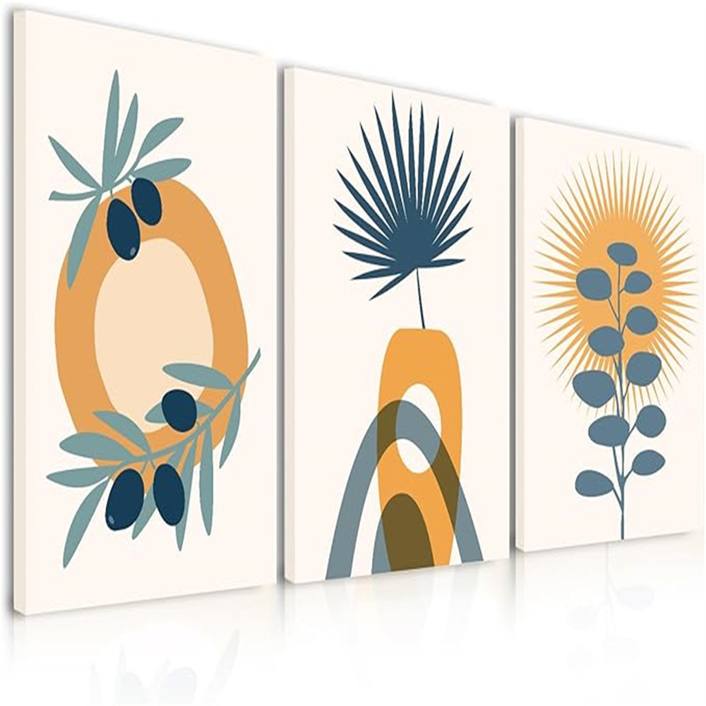 Bayou Breeze 11 HOME Boho Sage Green Canvas Wall Art Set Of 3 Wall