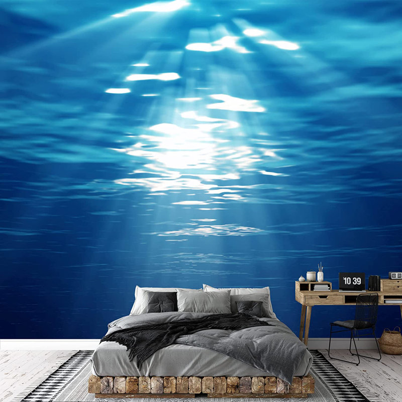 Océan bleu, mer profonde, M07, L 66 po x l 96 po
