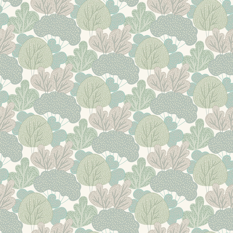 Papier peint Little Woods, Vert