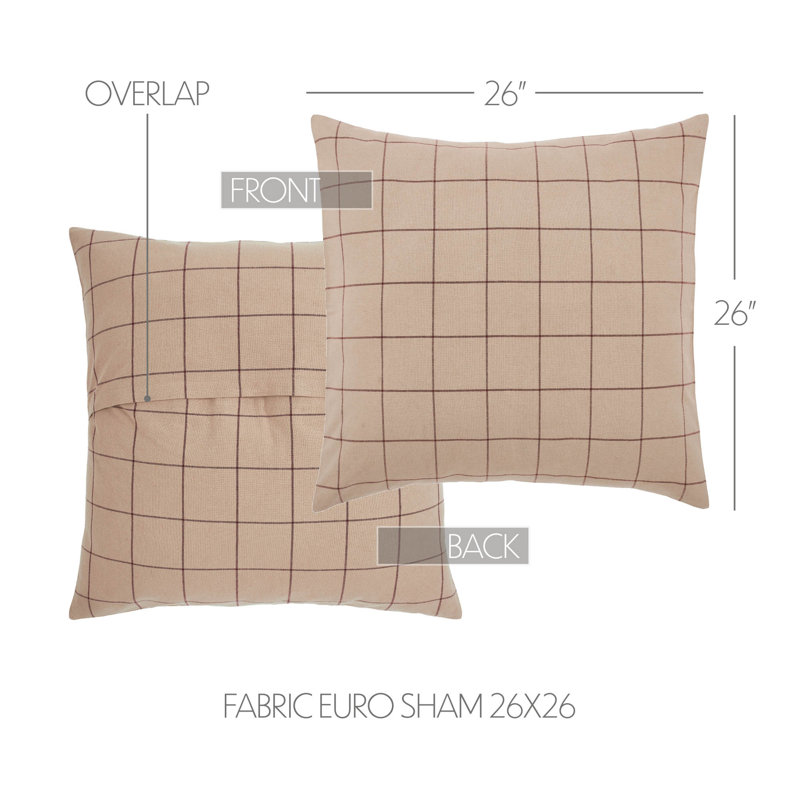 Cotton Blend Checkered Sham