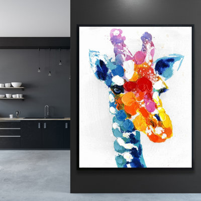 Art sur toile encadrée bleue