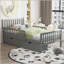 Full Size Wood Platform Bed with Storage Drawers and Safety Guardrails-2063419366-2063419371