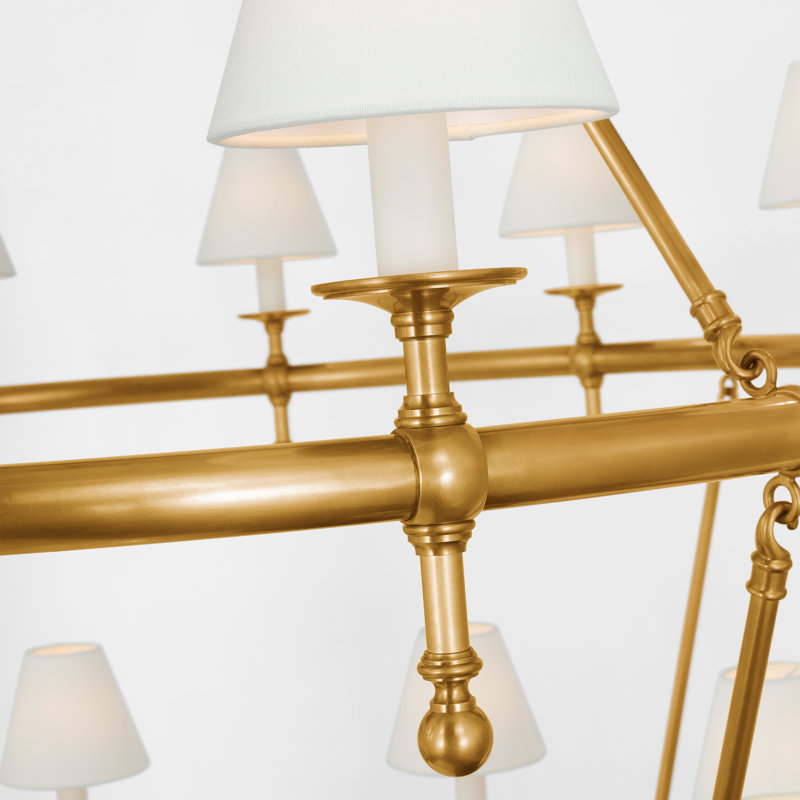 Classic 20 - Light Chandelier, Antique-Burnished Brass