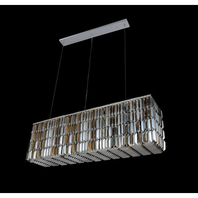 Lustre rectangulaire / carré unique à 6 lumières Blalock